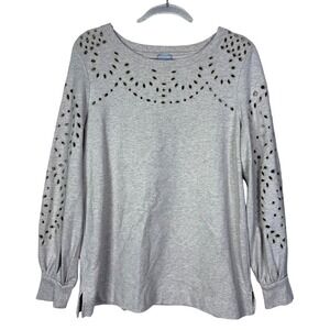 Chico's Gray Studded Sweatshirt